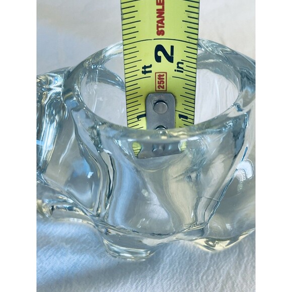 VTG Indiana Crystal Clear Glass Polar Bear Votive Candle Holder Trinket Tray - Picture 7 of 9